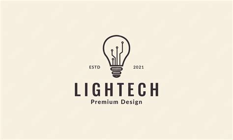 premium vector tech connect  lamp logo vector symbol icon