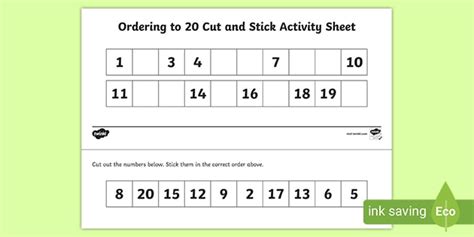 Free Printable Numerical Order Worksheet