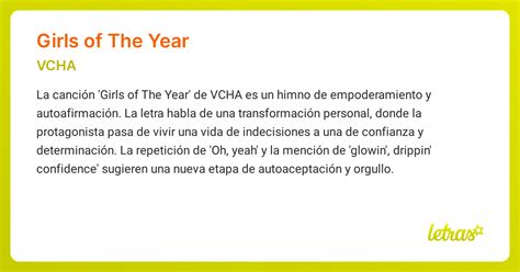 Significado De La Canción Girls Of The Year Vcha Letras