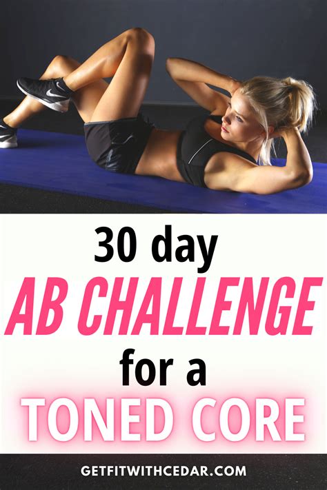 30 Day Ab Challenge Toned Core Workouts 30 Day Ab Workout 30 Day