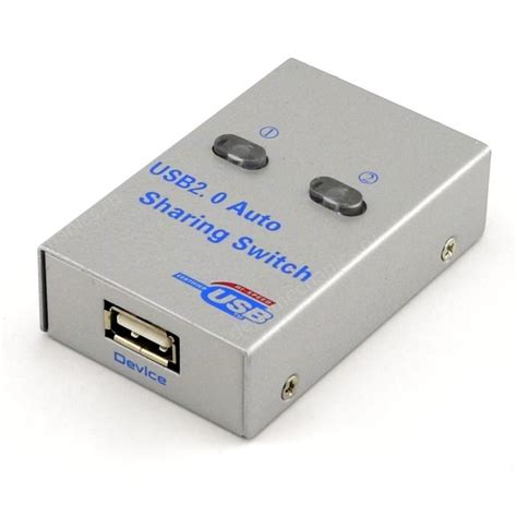 Переключатель USB 1->2 (электронное переключение), мет. корпус (2UA/IT ...