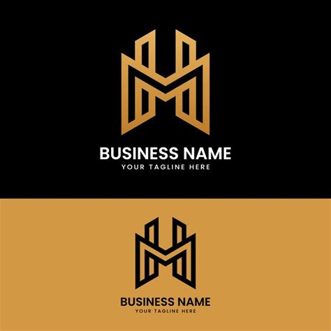 Premium Vector H M Hm Mh Letter Monogram Logo Design Template