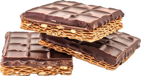 Stack Of Chocolate Covered Wafer Biscuits 46652306 Png