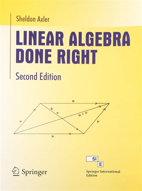 Buy Linear Algebra Done Right Book Online At Low Prices In India