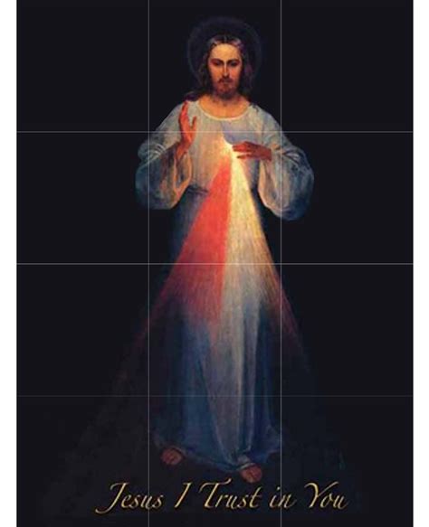 Divine Mercy Original Vilnius Image Tile Wall Mural In 2022 Mural