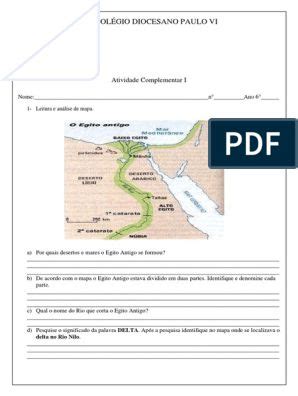 Atividade De Revis O De Hist Ria Ano Tarde Pdf Antigo Egito