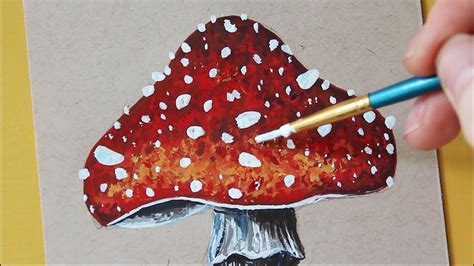 Mushroom Gouache Painting Time Lapse Youtube Gouache Mushroom