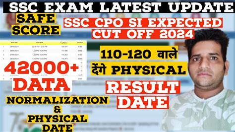 SSC CPO SI Expected Cut Off 2024 Normalization Result Physical