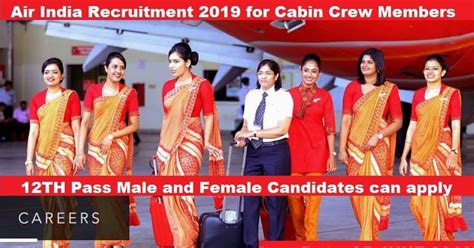 Air India Recruitment For Cabin Crew Members 2019 Government Jobs In