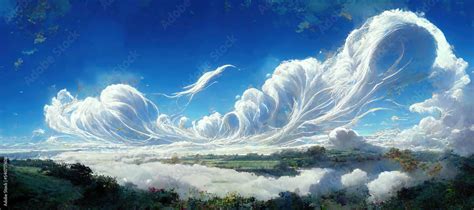 Beautiful Landscape above sky At paradis with Whirlwind cloud ...