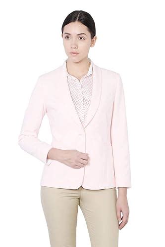 Buy Allen Solly Women S Blazer Awbz317r00500 Pink X Small At