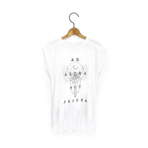 T shirt fluide fluide imprimé Ad Astra Per Aspera Through Hardships