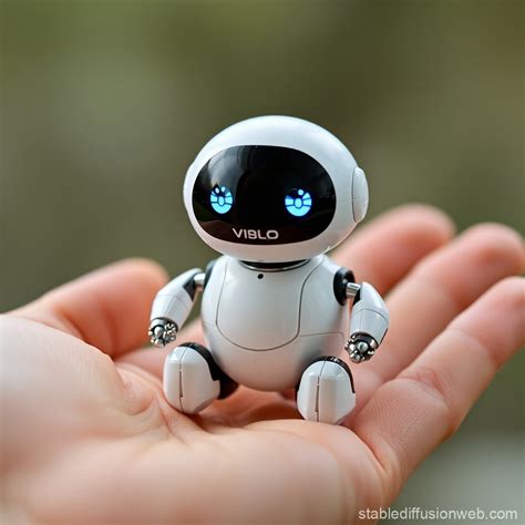 cute mini robot  hand stable diffusion