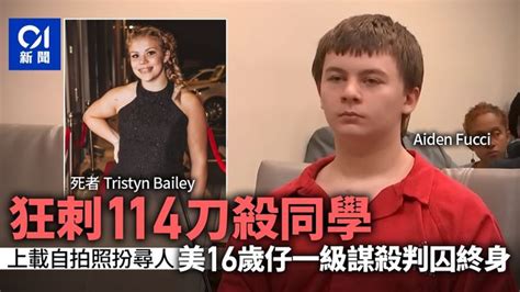 連刺同學114刀 美國16歲少年一級謀殺罪成判囚終身