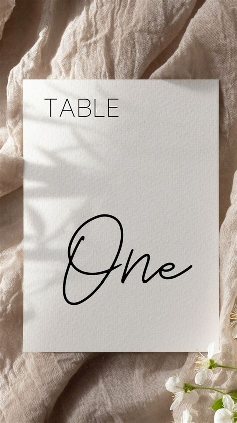 Table number template | Table numbers, Table decorations, Table settings