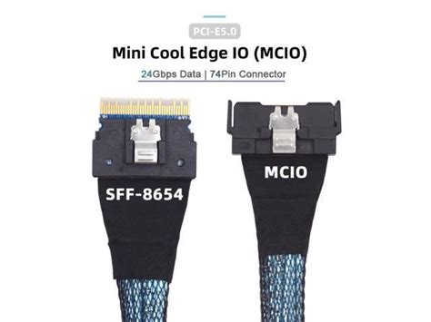 Cablecc PCI E 5 0 Mini Cool Edge IO MCIO PCI E Slimline 8i 74Pin Male