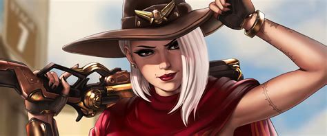 Download Wallpaper Girl Hat Art Ashe Overwatch Ash By Dandonfuga