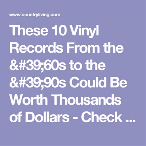 These Are The 10 Most Valuable Vinyl Records You Could Own Valuable