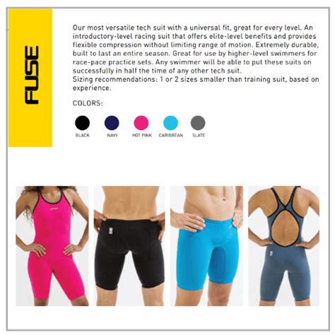 Finis Fuse Size Chart Ness Swimwear