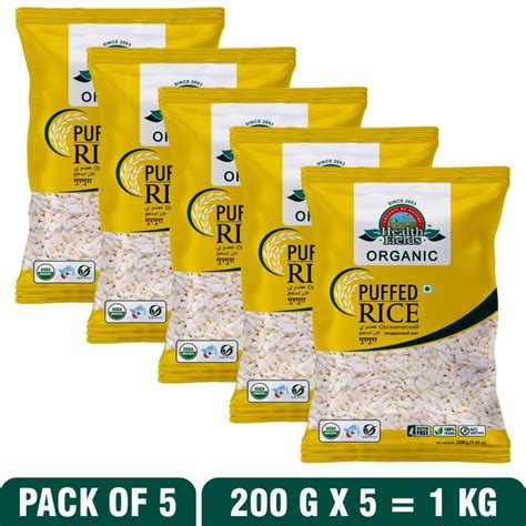 Organic Puffed Rice Murmura 200gm X 5pcs Biomart E Grocery Store