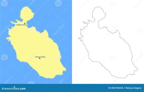 Aeolian Archipelago Map Cdr Format Vector Illustration