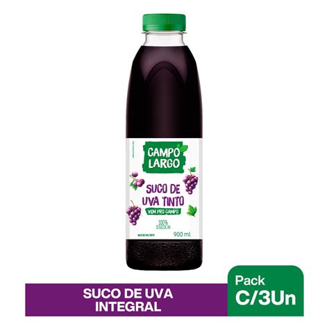 Suco De Uva Integral Campo Largo Pet Ml Pack C Un Shopee Brasil