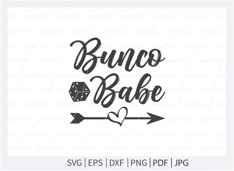 Bunco Babe Svg Dice Svg File Bunco Svg Bunco Monogram Piece Love