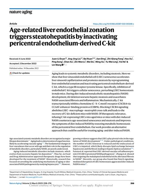 Age Related Liver Endothelial Zonation Triggers Steatohepatitis By