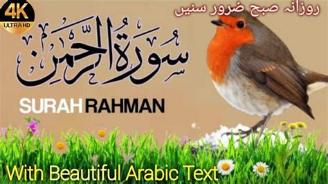 Surah Ar Rahman Full Beautiful Voice With Arabic Text Surah Rahman