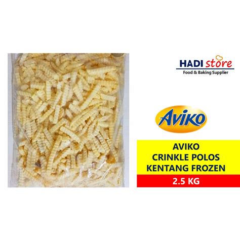 Jual AVIKO KENTANG GORENG CRINKLE CUT FRENCH FRIES 12 MM POLOS 2 5 KG