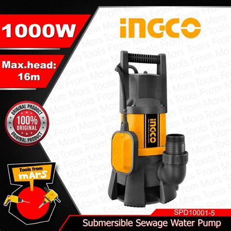 Ingco Submersible Sewage Water Pump Hp Spd Tools From Mars