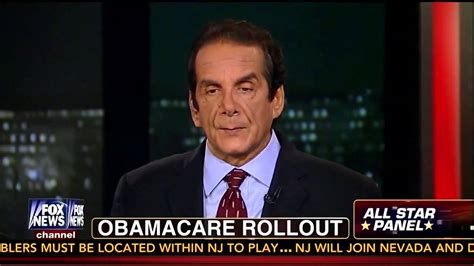 Krauthammer Goes Off On Obama Comparing Obamacare Government Glitch To Apple Youtube