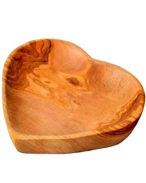 Assiette En Forme De C Ur En Bois Dolivier Massif Artisans Ibericano