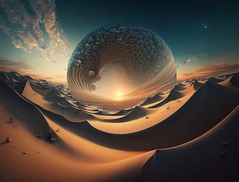 Premium Photo | A digital art of a planet in the desert