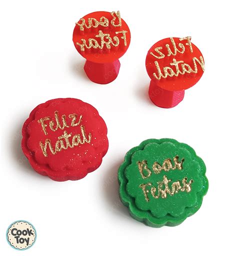 Feliz Natal E Boas Festas Carimbos Para Brigadeiro Cooktoy