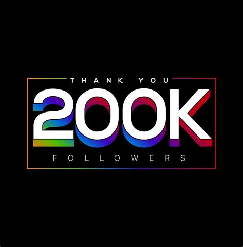 Thank You 200k Followers Social Media Post 20291595 Vector Art At Vecteezy