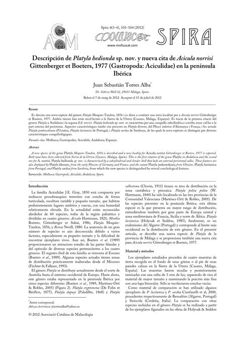 Descripci N De Platyla Hedionda Sp Nov Y Nueva Cita De Acicula