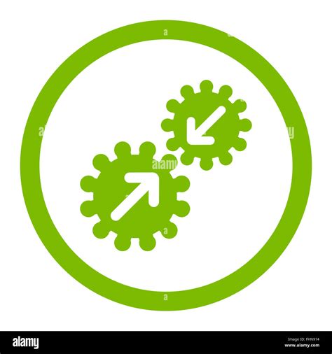 Integration Flat Eco Green Color Rounded Vector Icon Stock Photo Alamy