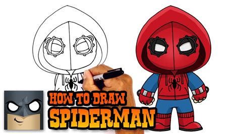 How To Draw Spiderman Homecoming Drawing Tutorial Youtube