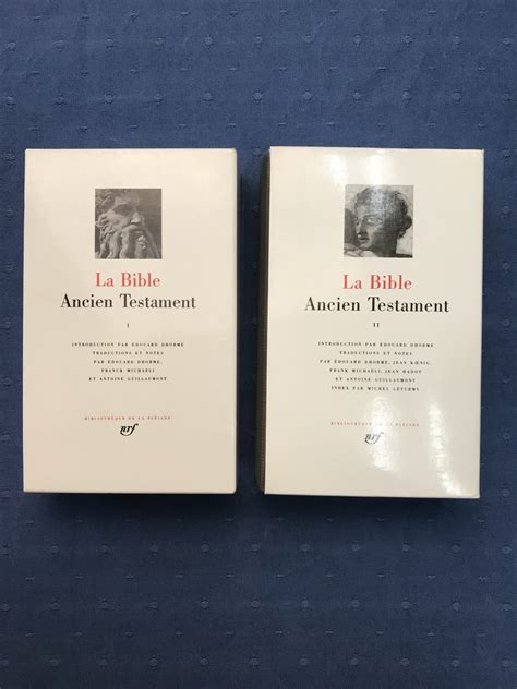 La Bible Ancien Testament Tome Et Biblioth Que De La Pl Iade