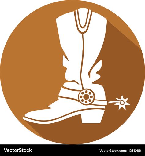 Cowboy Boot Icon Royalty Free Vector Image Vectorstock