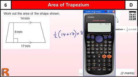 Area Of Trapezium Gcse Maths Revision Exam Paper Practice And Help Youtube