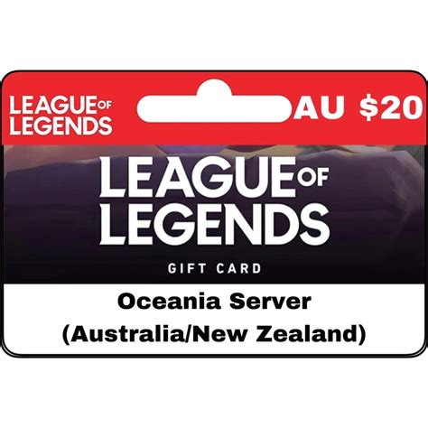 Jual League Of Legends Aud Oceania Server Gift Card Shopee Indonesia