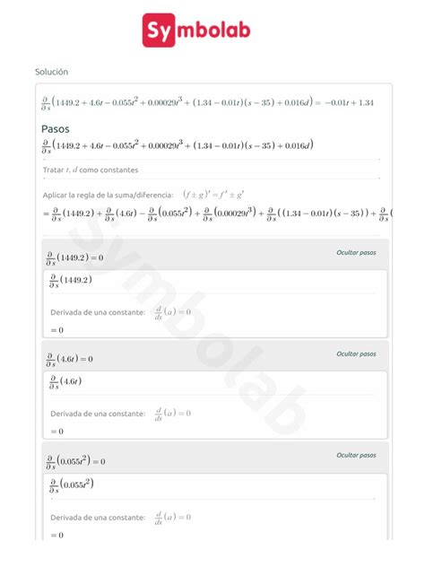 Calculadora de Derivadas Parciales - Symbolab D-Ds | PDF 