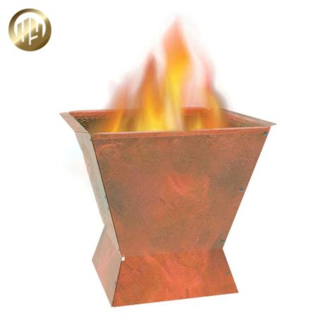 Corten Steel Rusty Pyramid Metal Heating Fire Pit Barbecue Garden