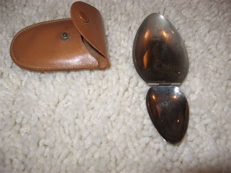 Vintage Folding Teaspoon And Tablespoon In Leather Case From Germany Ebay