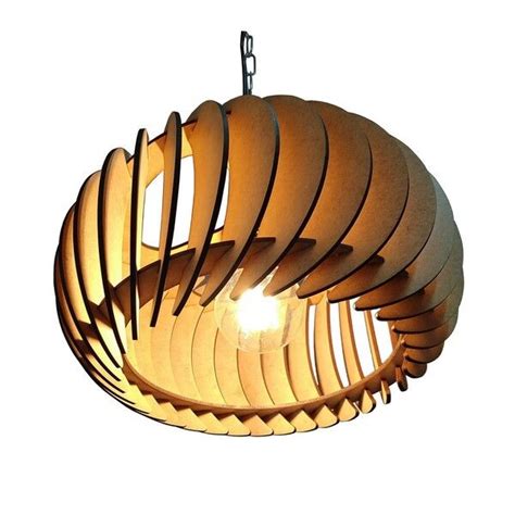 Lustre Lumin Ria Pendente De Madeira Mdf Mod Sophia Pq Incli Em