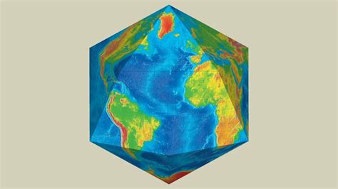 Dymaxion World Map NOAA 3D Warehouse