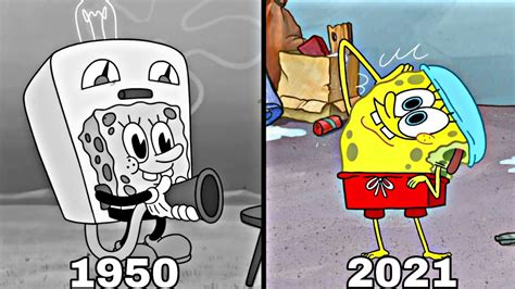 Evolution Of SpongeBob SquarePants In TV Movie Cartoon 1950 2021