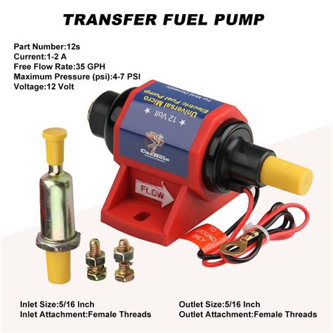 Universal Electric Fuel Pump Carburetor 12v Applications 35 Gph